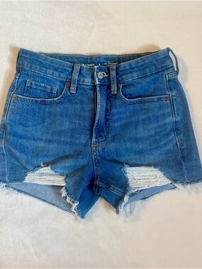 Old Navy Blue Distressed Denim Cutoff Shorts